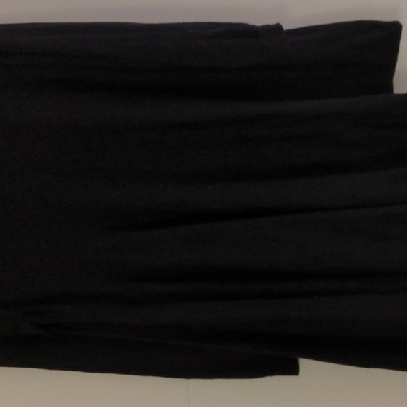 COS black flare Wool Asymmetrical Dress Office Winter Dark Academia Career Sz L - Picture 3 of 9
